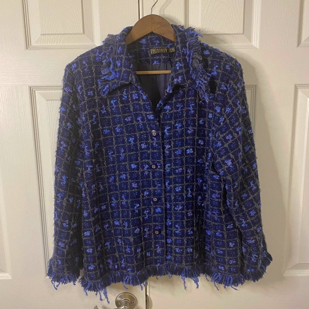 Picadilly Fashions - Blue Plaid wool blazer